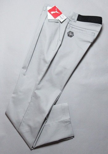 新品 プーマ/PUMA ゴルフ 春秋 EXストレッチ リラックス 1タックパンツ定価15950円/レターパック\600/L(W82)/624948/グレー拍卖