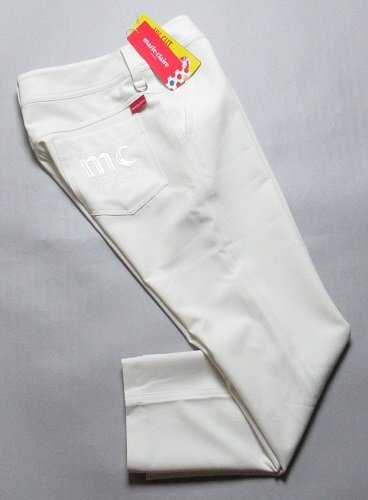 新品 マリ・クレール/marieclaire ゴルフ 春夏 ストレッチ9分丈パンツ/レディス/レター\600/定価11000円/Lサイズ/713-307/ホワイト拍卖
