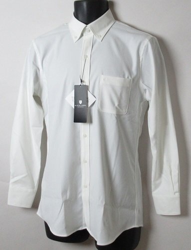 新品 ブラックレーベル・クレストブリッジ ハイストレッチソリッドツイルボタンダウンシャツ 定価19800円/M/51L07413/ホワイト拍卖