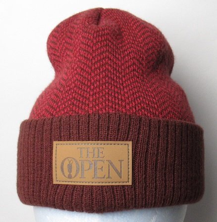 新品 THE OPEN/ジ・オープン ゴルフ 秋冬 ニット帽/レターパック\600/フリー/173-55903/サンプル品/ボルドー拍卖