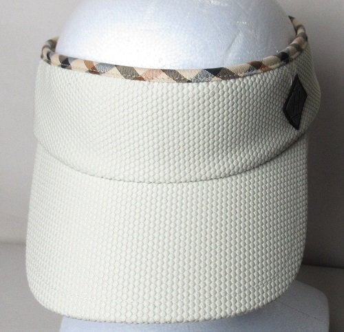 新品 ダックス/DAKS GOLF ハニカム柄 サンバイザー 日よけ レディス 定価12100円/HT1WSW0202/日本製/ベージュ拍卖