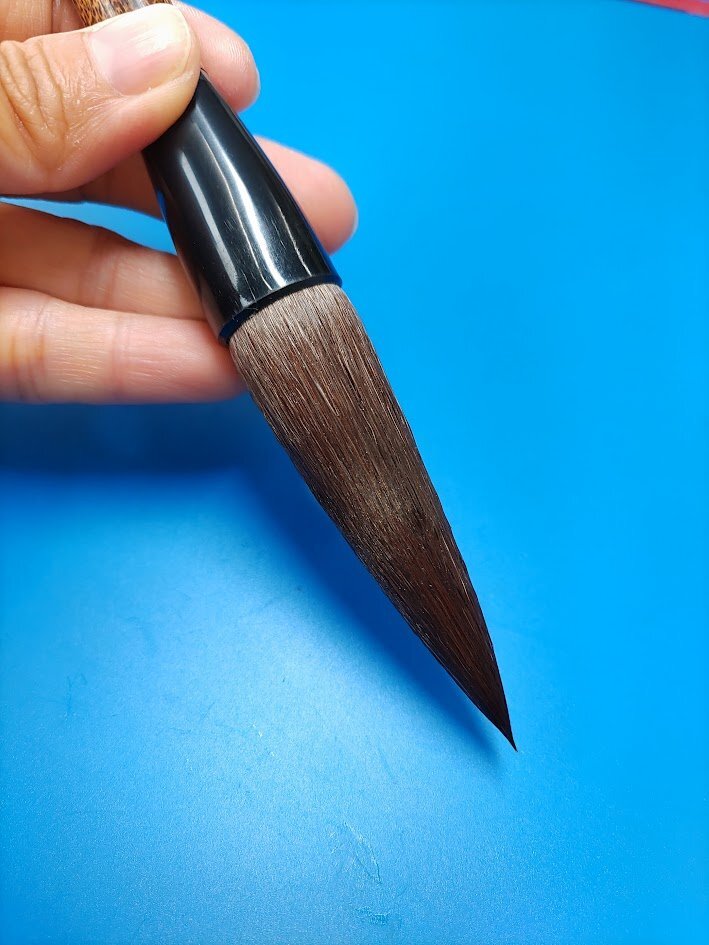 【灰栗鼠兼毫筆】単品 18.0X71mm 半紙筆 大きい筆 動物毛 希少筆 訳アリ特価 アウトレット筆 F2540拍卖