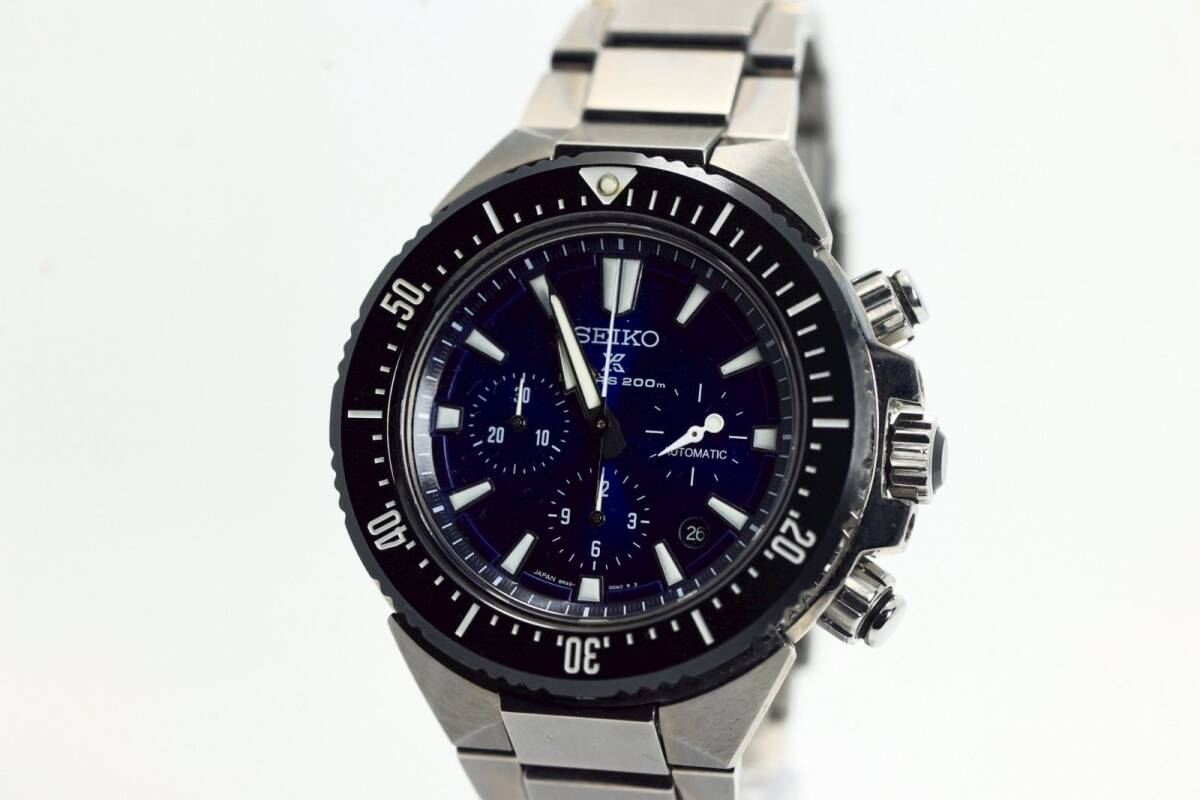 SEIKO セイコー SBEC003 8R49-00A0 プロスペックス ダイバーズ クロノグラフ 自動巻き メンズ 腕時計 チタン 200m防水 箱・保証書付き 美品拍卖