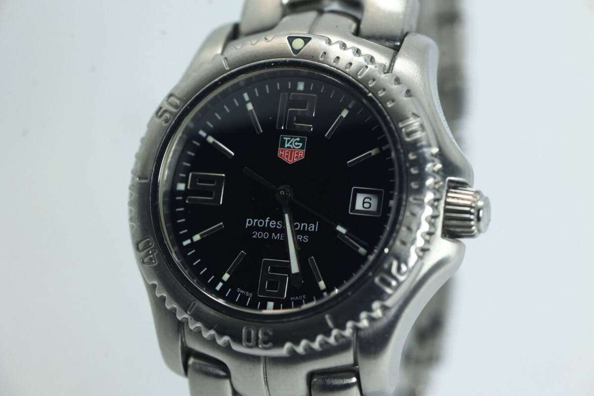 TAG Heuer タグホイヤー WT1110 プロフェッショナル200 ブラック文字盤 クォーツ メンズ 腕時計 ステンレス 箱付き 美品拍卖