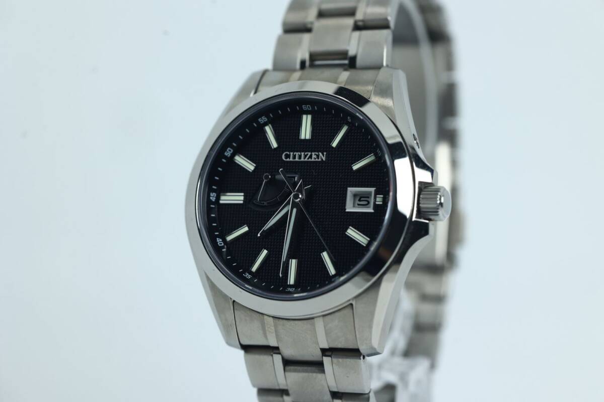 シチズン CITIZEN AQ1040-53E A010-T020984 ザ・シチズン エコドライブ ソーラー電波 アクティブシリーズ 黒文字盤 箱・保証書付き拍卖