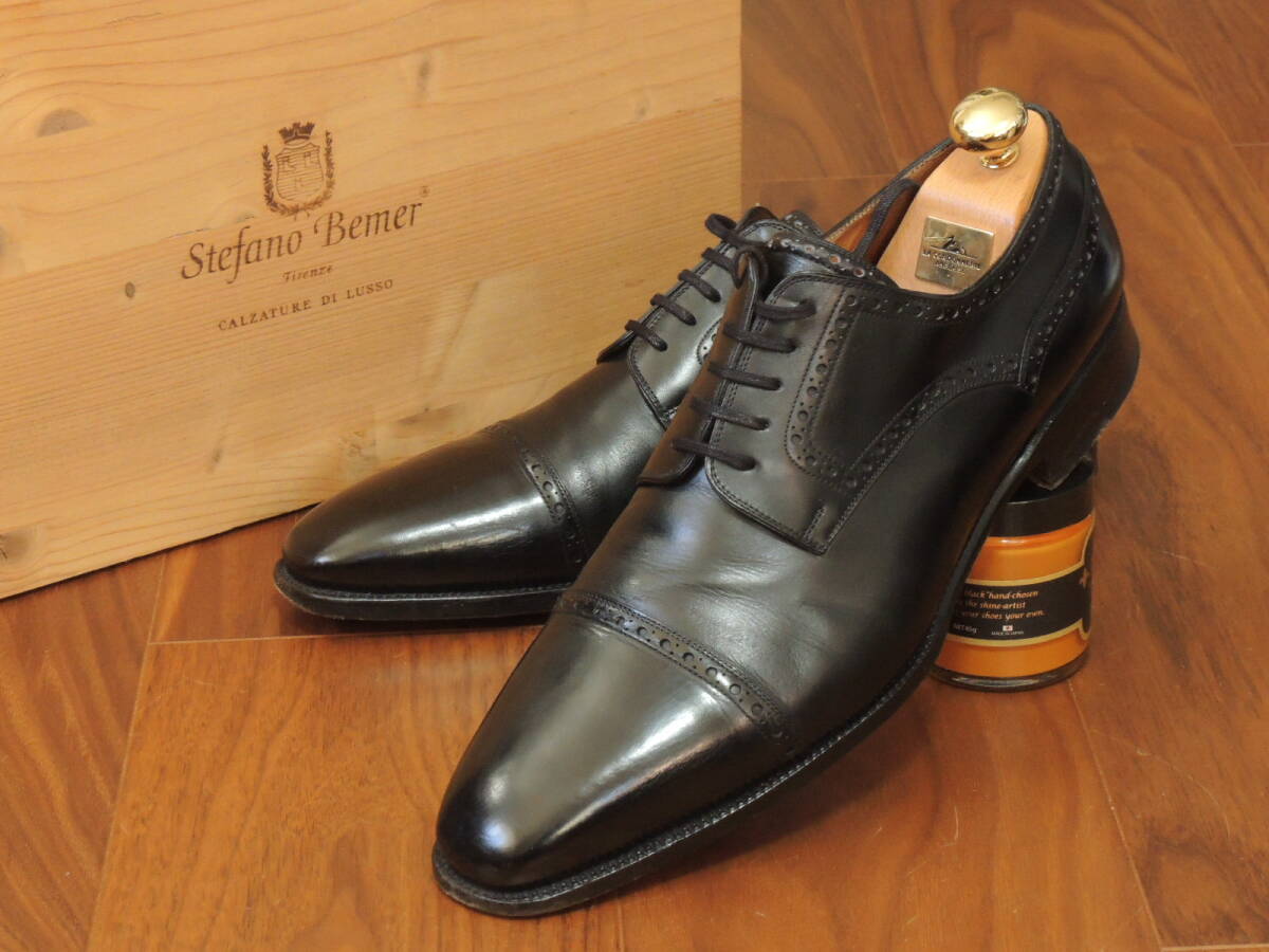 初期型 Stefano Bemer ステファノベーメル 貴重なオリジナル 43 ステファノ氏存命期のプレミアモデル イタリア最高峰 希少ビンテージ拍卖