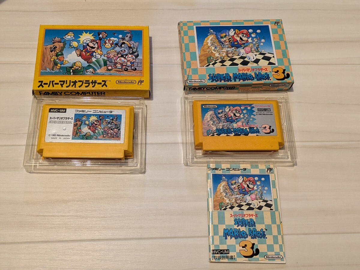 ☆FCカセット☆スーパーマリオブラザーズ☆スーパーマリオブラザーズ3☆箱説付き☆中古品☆直接引き取り可☆札幌☆北海道☆拍卖