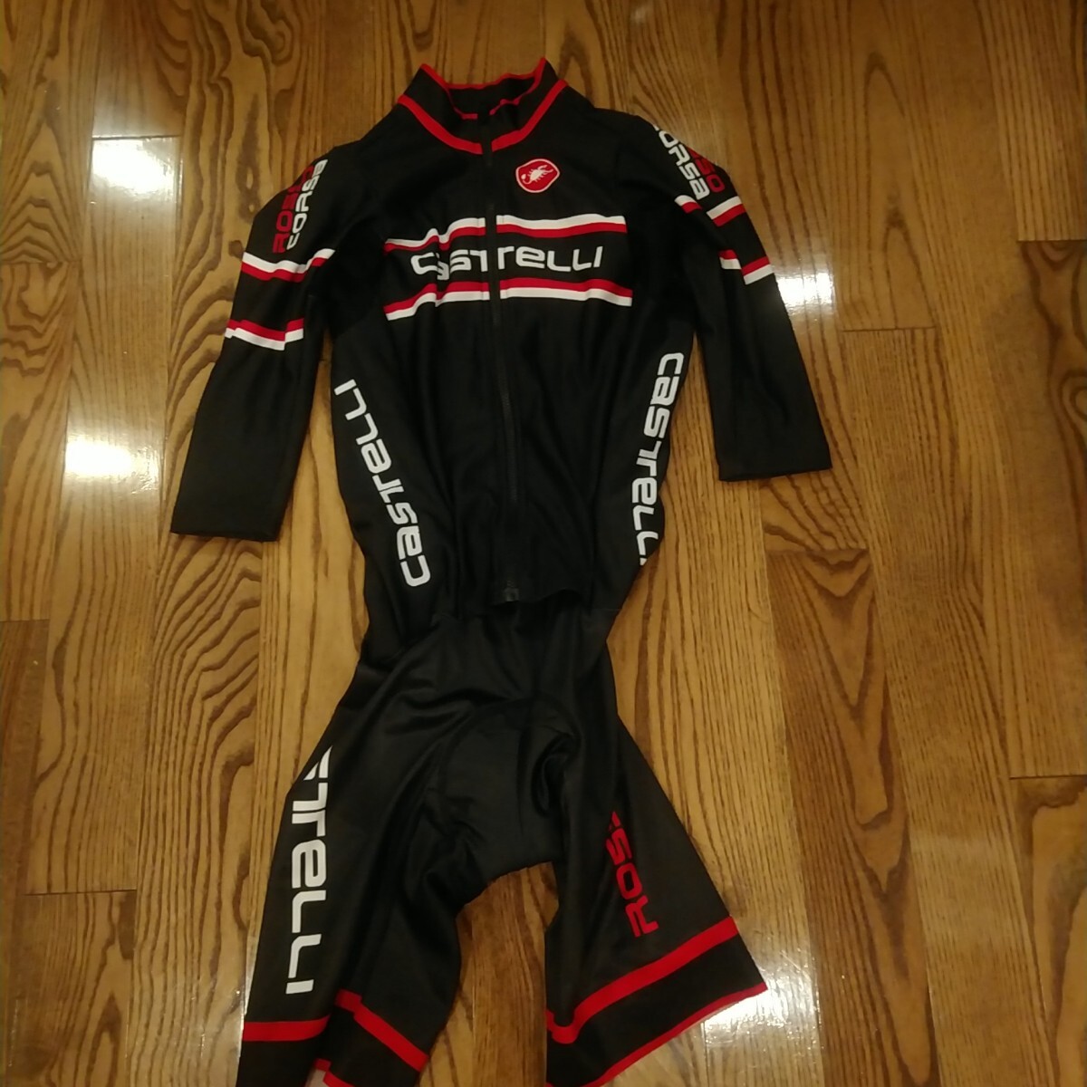 超美品 CASTELLI CROSS SANREMO SPEED SUIT Mサイズ カステリ セパレートワンピース エアロスーツ 拍卖
