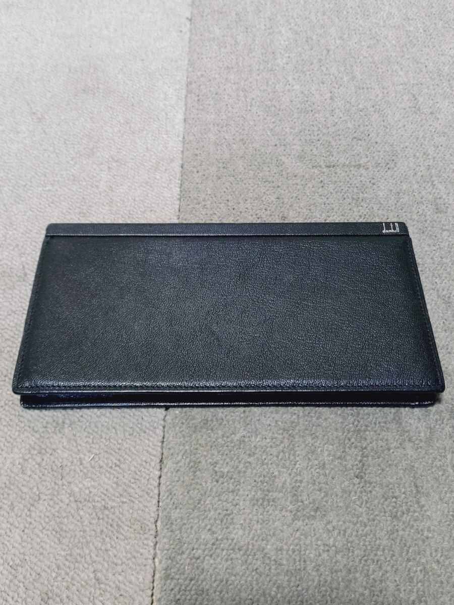 dunhill 長財布 レザー ブラック 二つ折り カード入れ拍卖