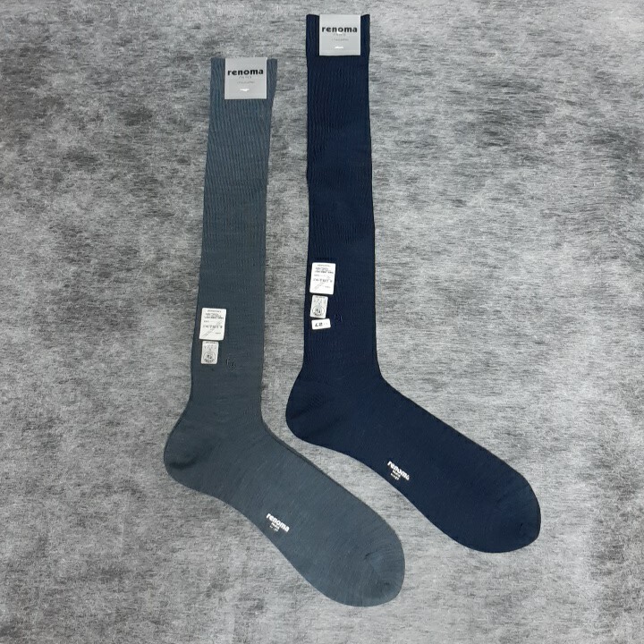 レノマ (renoma) ハイソックス 2足組 27cm拍卖