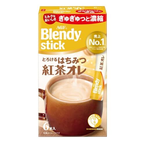 AGF ブレンディ スティック とろけるはちみつ紅茶オレ 6本×6箱 【 ミルクティー 】【 ハチミツ紅茶 】拍卖