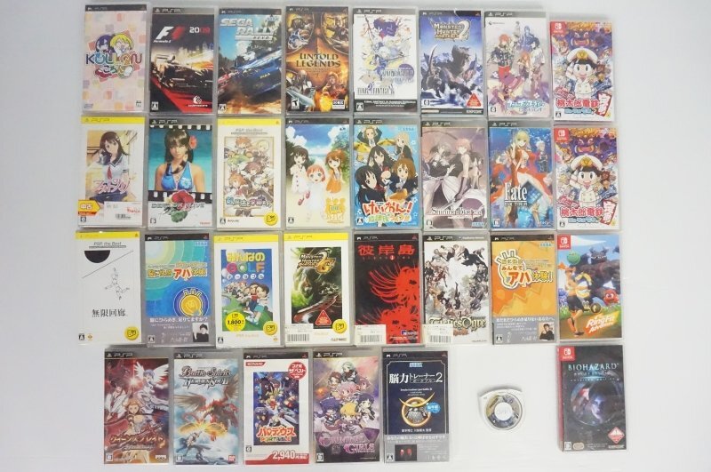 E-297 【まとめ売り ジャンク品 中古品】 PSP スイッチ ソフト SONY ニンテンドー DEAD OR ALIVE けいおん みんゴル拍卖