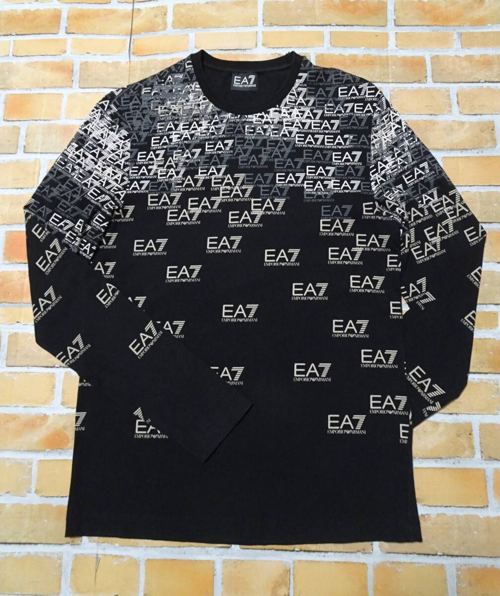 ◆EA7/EMPORIO ARMANI/エンポリオアルマーニ/ロゴプリント/ストレッチ/カットソー/S◆S649拍卖