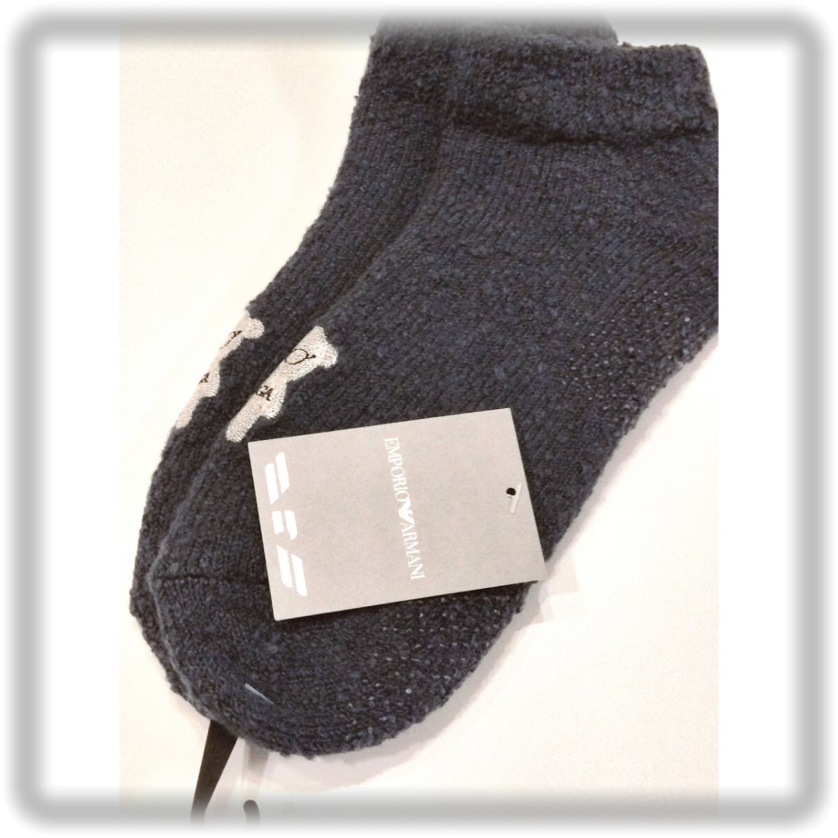 52新品【エンポリオアルマーニ】日本製 ルームソックス【EMPORIO ARMANI】マンガベア 厚手靴下拍卖