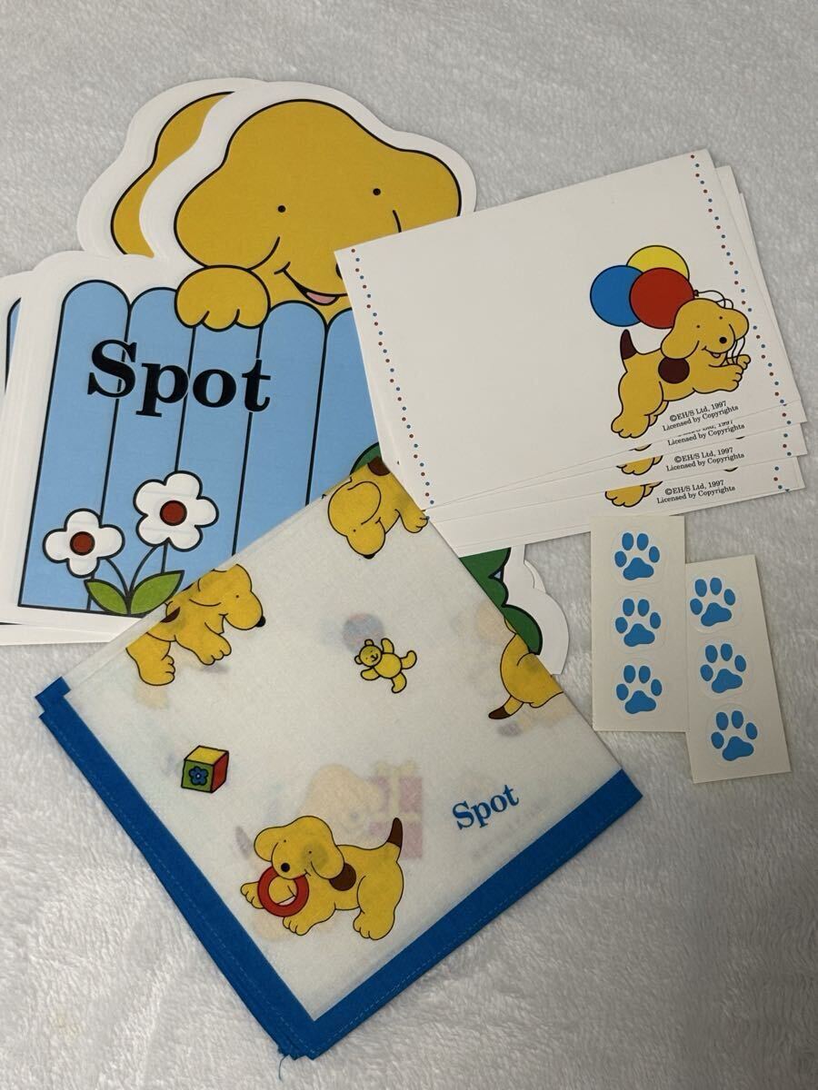 イギリスの絵本キャラクター「Spot(日本語名:コロちゃん)」エリック・ヒル/手紙セット&ハンカチ/Spot コロちゃん拍卖