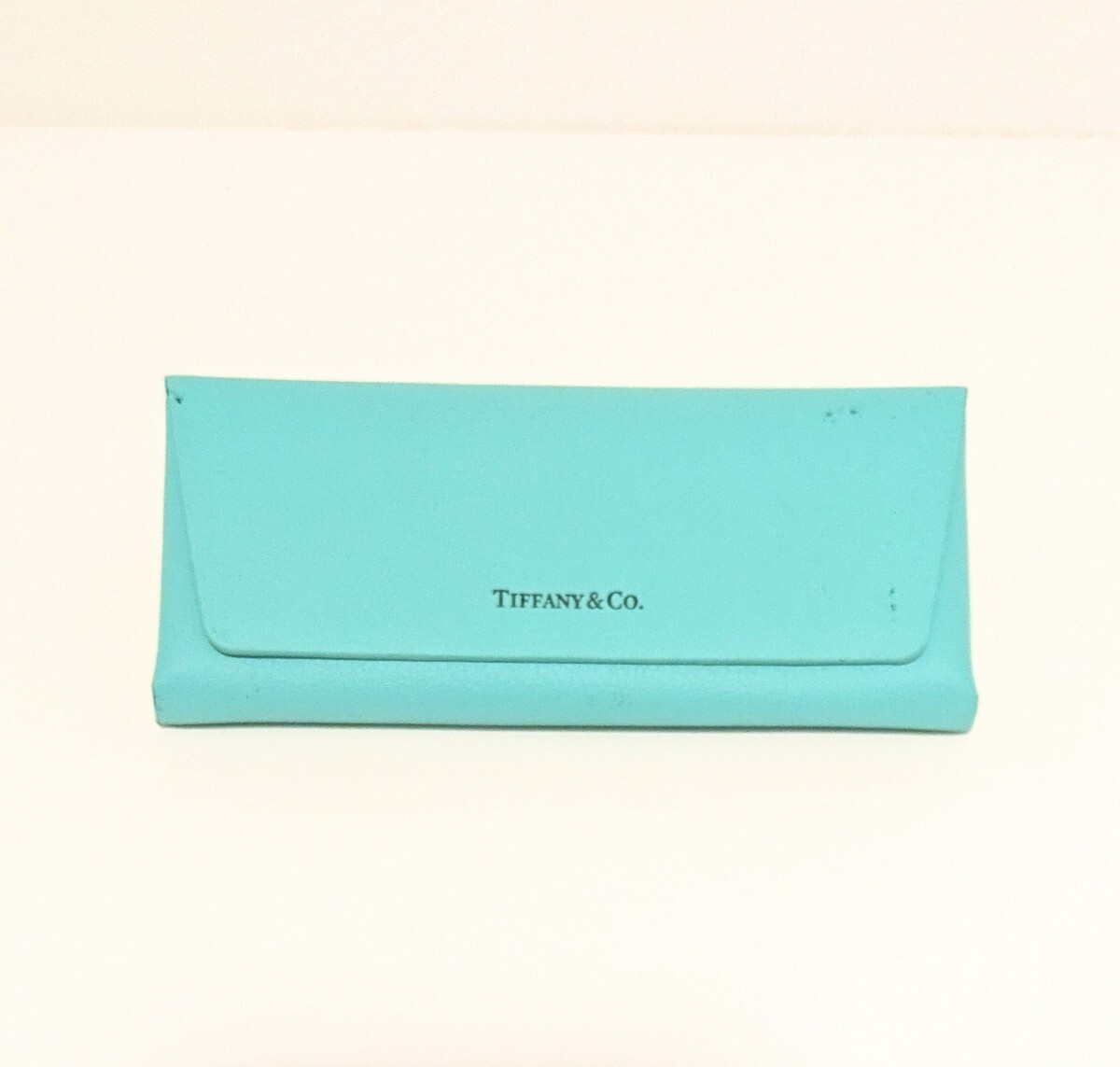 《TIFFANY&Co. 》ティファニー メガネケース レザー 革 ティファニーブルー マグネットタイプ 眼鏡入れ サングラスケース拍卖