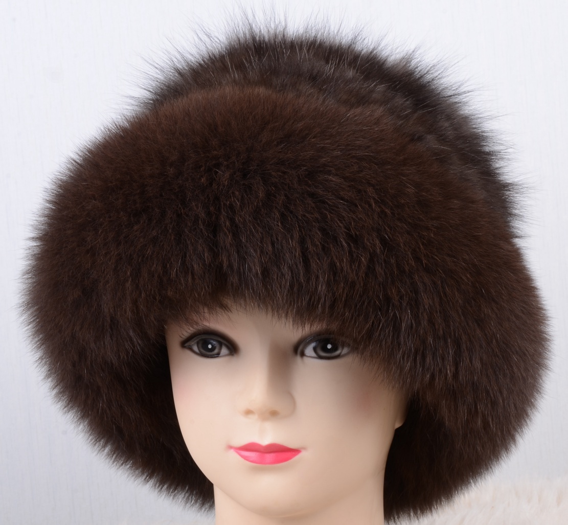 新品 上質セーブルと上品なフォックスの編込みハット ギフトプレゼント拍卖