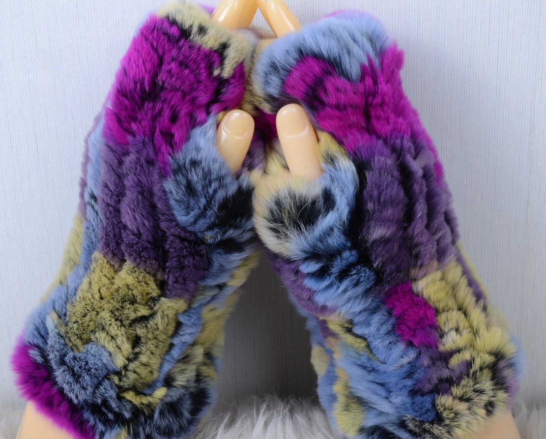 ☆新品限定 柔らかな毛皮の レッキス編み込みアームウォーマー/毛皮 リアルファー拍卖