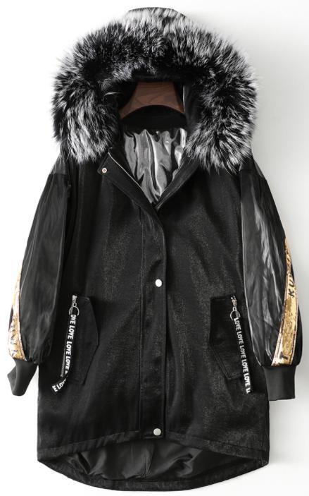 新品 ラビットファーライナーモッズコートフード付きラクーントリミング毛皮ファーL拍卖