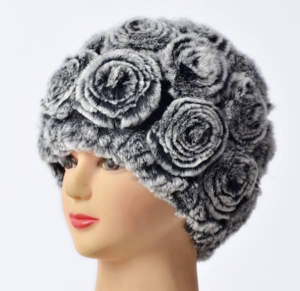 ★お花モチーフが可愛いレッキス 帽子 ★限定★レデイース毛皮 リアルファー拍卖