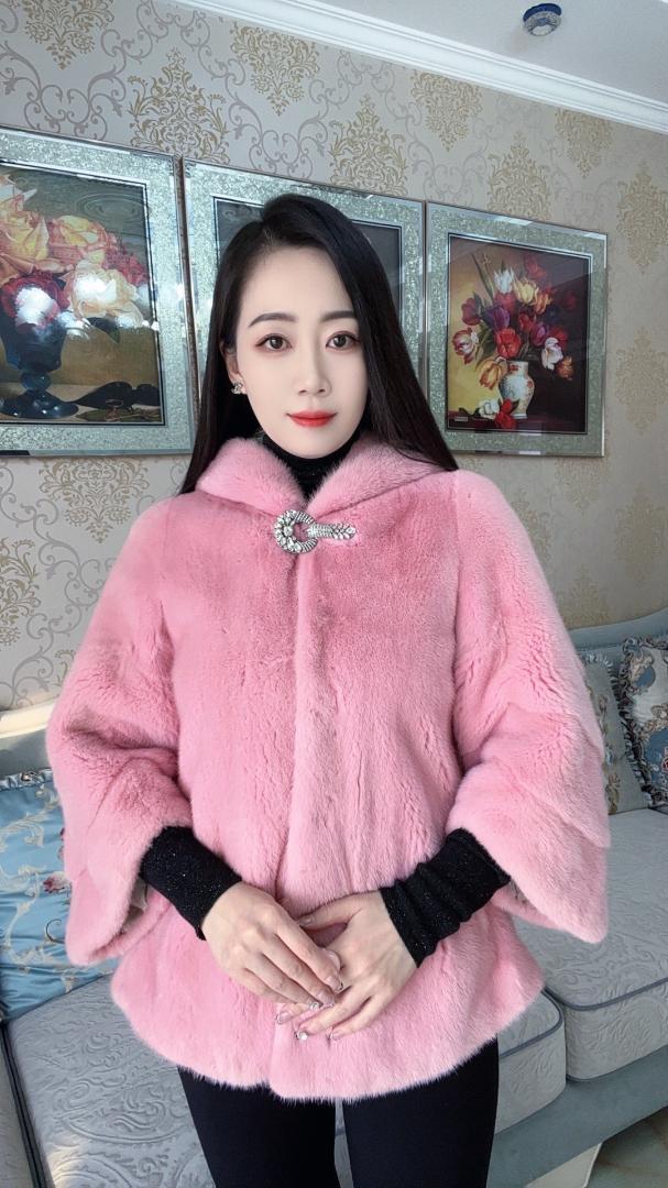 新品 限定◆帽子付◆【毛皮の宝石 】上質ミンクファーコート / 毛皮ファーコート拍卖