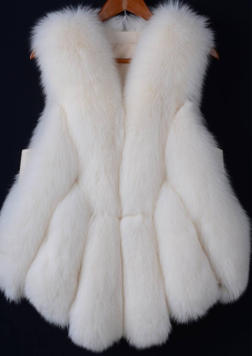新品限定★最高級↑フォックス ベスト★毛皮リアルファー/人気オシャレ流行拍卖
