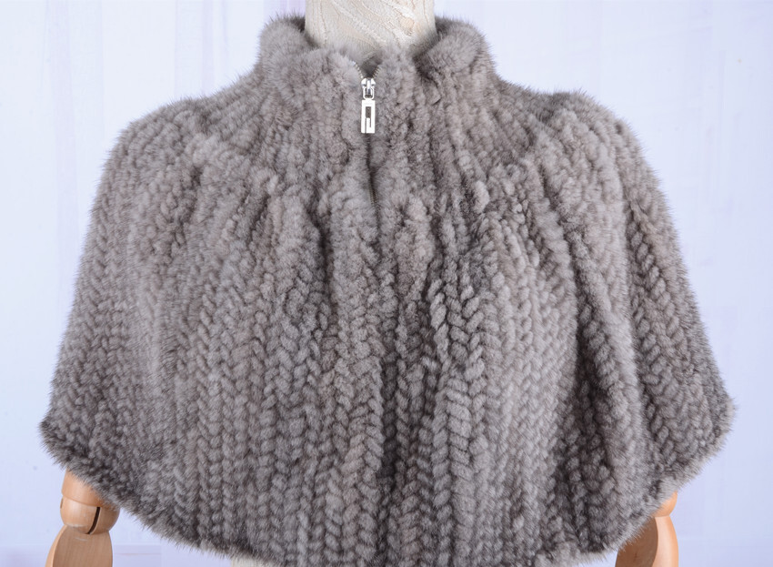 上質なミンク編み込みボレロケープポンチョ・ミニスカート2WAY・毛皮 ファー拍卖