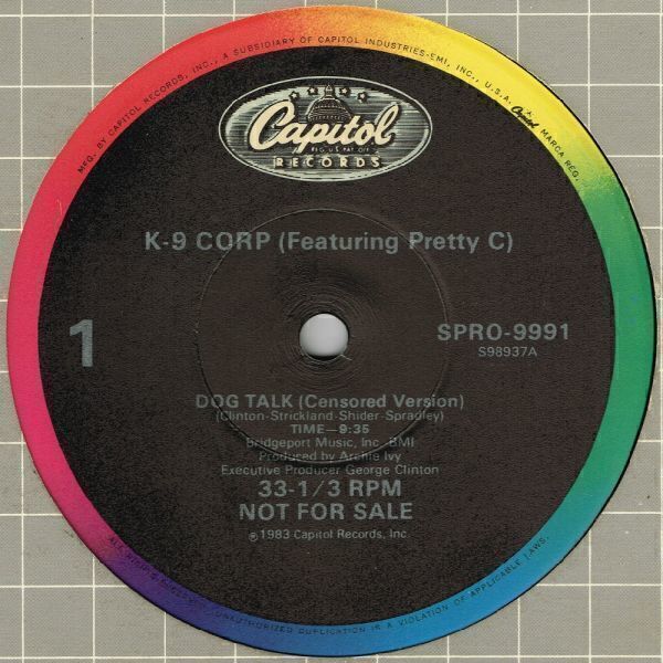 12″ 〉K-9 Corp (Featuring Pretty C) / Dog Talk(Capitol)1983 US promo *Censored Ver. b/w X-Rated Ver.拍卖