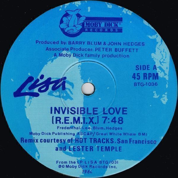 12″ 〉Lisa / Invisible Love (R.E.M.I.X./7:48) b/w Sex Dance (R.E.M.I.X./9:35)(Moby Dick)1984 US拍卖