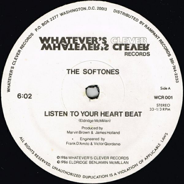 12″ 〉The Softones / Listen To Your Heart Beat(Whatever's Clever)1986 US *Not on LP拍卖