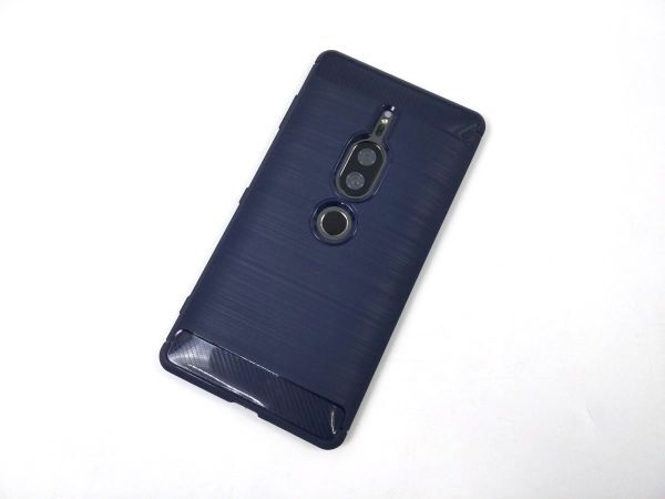 Xperia XZ2 Premium SO-04K SOV38用 ソフトケース カバー TPU ネイビー拍卖