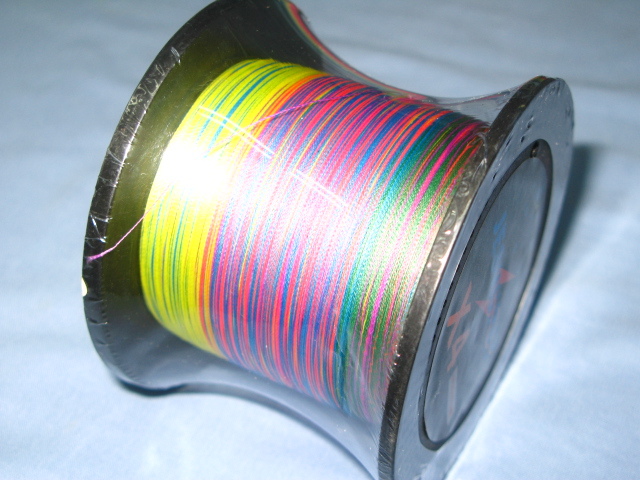 PEライン 0.8号/0.14mm 1000m 4本編 高強度 5色マルチカラー ★送料無料 ⑥拍卖