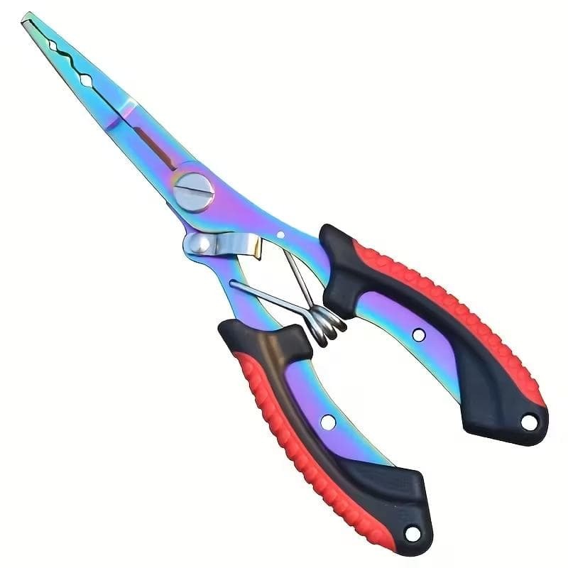 ※軽量フィッシングプライヤー 耐久性ステンレス 滑り止めグリップ付 カバー/ベルト付 ※カラー:レッド拍卖