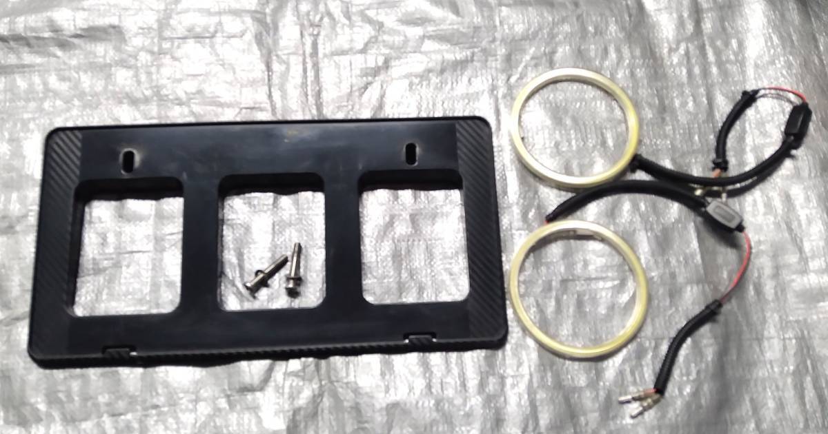 良品★汎用/ライセンスフレーム&LEDリング★FORDマスタング2013年外し拍卖