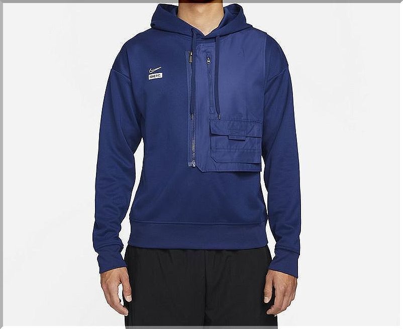 良品★NIKE FC(ナイキ FC)★DF プルオーバーフーディ★L★青拍卖