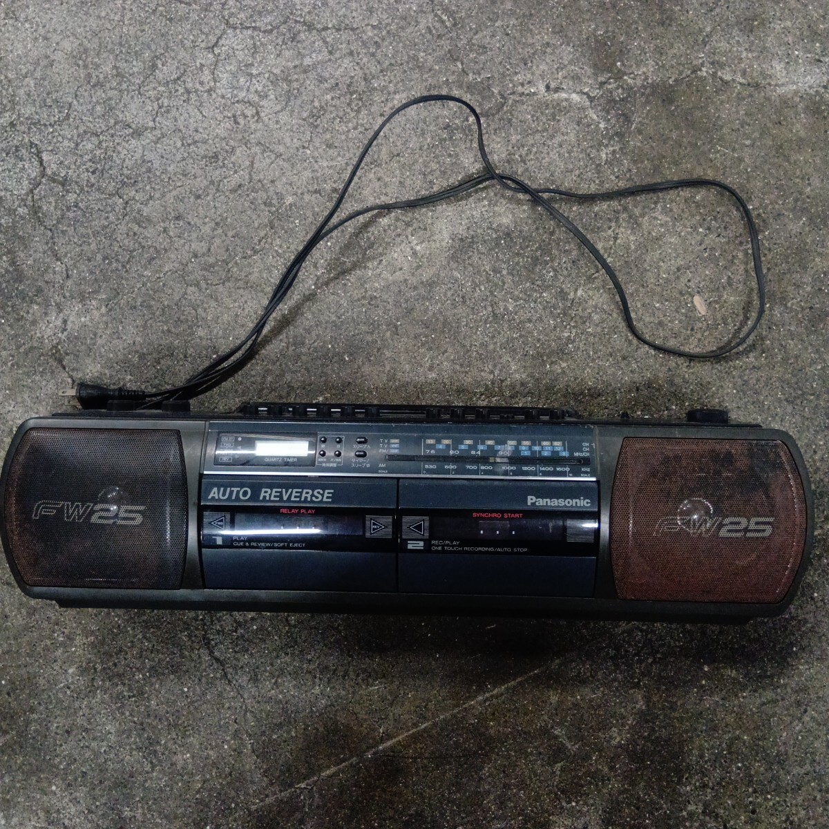 セ内/Panasonic/ラジオカセット/FW25/未動確/ジャンク/セ内27拍卖