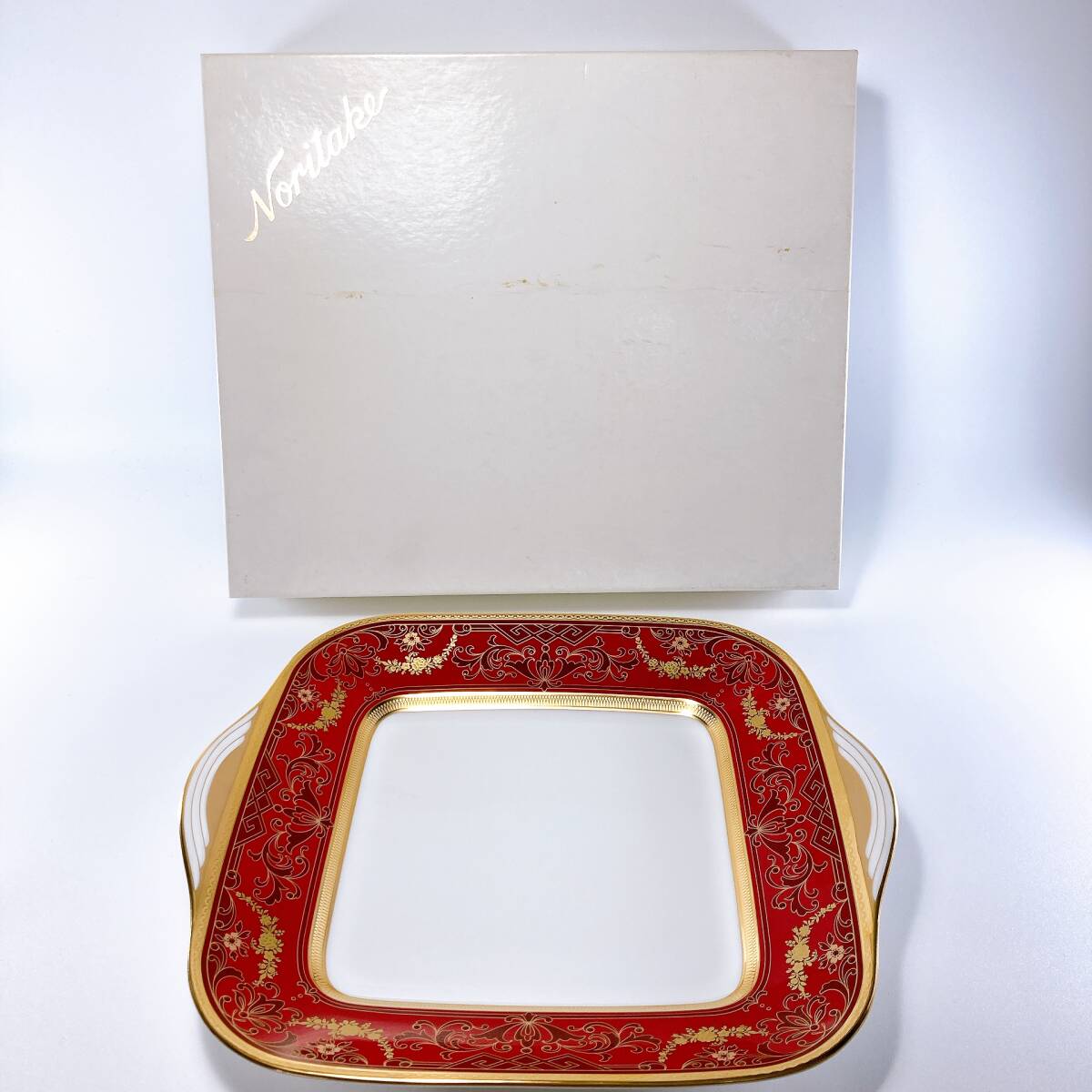 |2734|ノリタケ Noritake 100周年記念 クイーンヘリテージ B&B プレート スクエアプレート ☆拍卖
