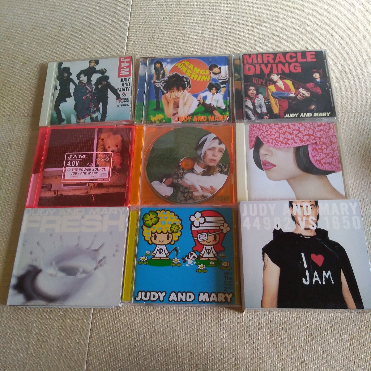 JUDY AND MARY アルバム ベスト CD 9 枚 セット YUKI J・A・M ORANGE SUNSHINE MIRACLE DIVING THE POWER SOURCE POP LIFE WARP FRESH 等 拍卖