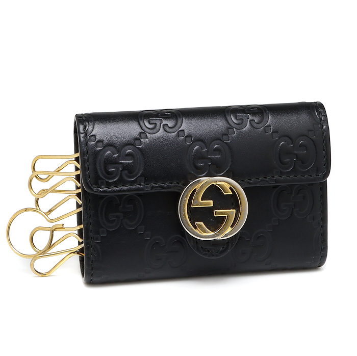 グッチ グッチシマ 6連キーケース 369673 レザー ブラック GUCCI拍卖