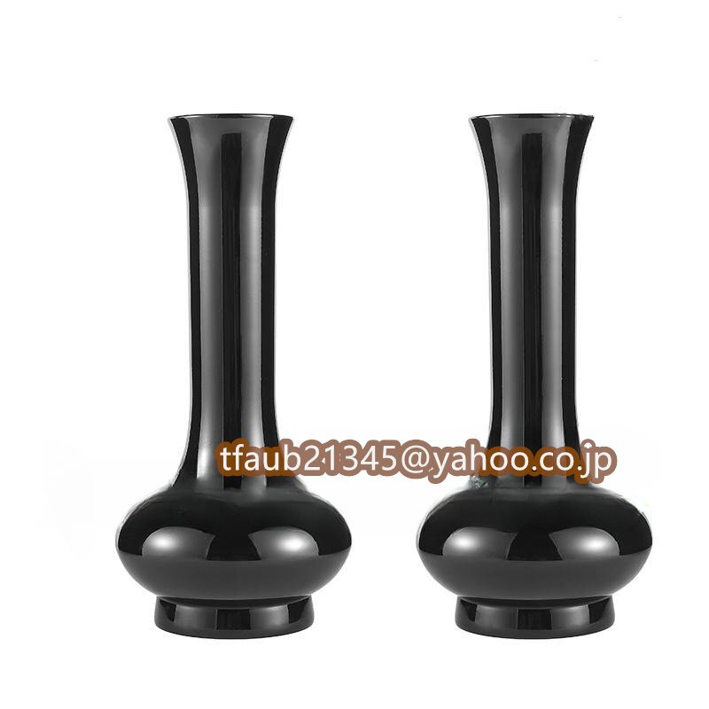 「密教法具 寺院用仏具」大型 寛通型 五具足 三具足 花立1対 9寸 漆着色(黒色)仕上げ 真鍮製拍卖