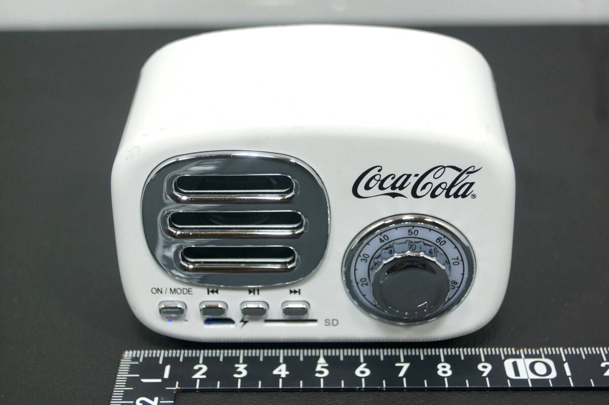 古めレア? アンティークラジオ風ワイヤレススピーカー本体のみ「コカ・コーラCoca-Cola SR1323 Bluetooth」数秒音出確認 傷汚有 ジャンク扱拍卖