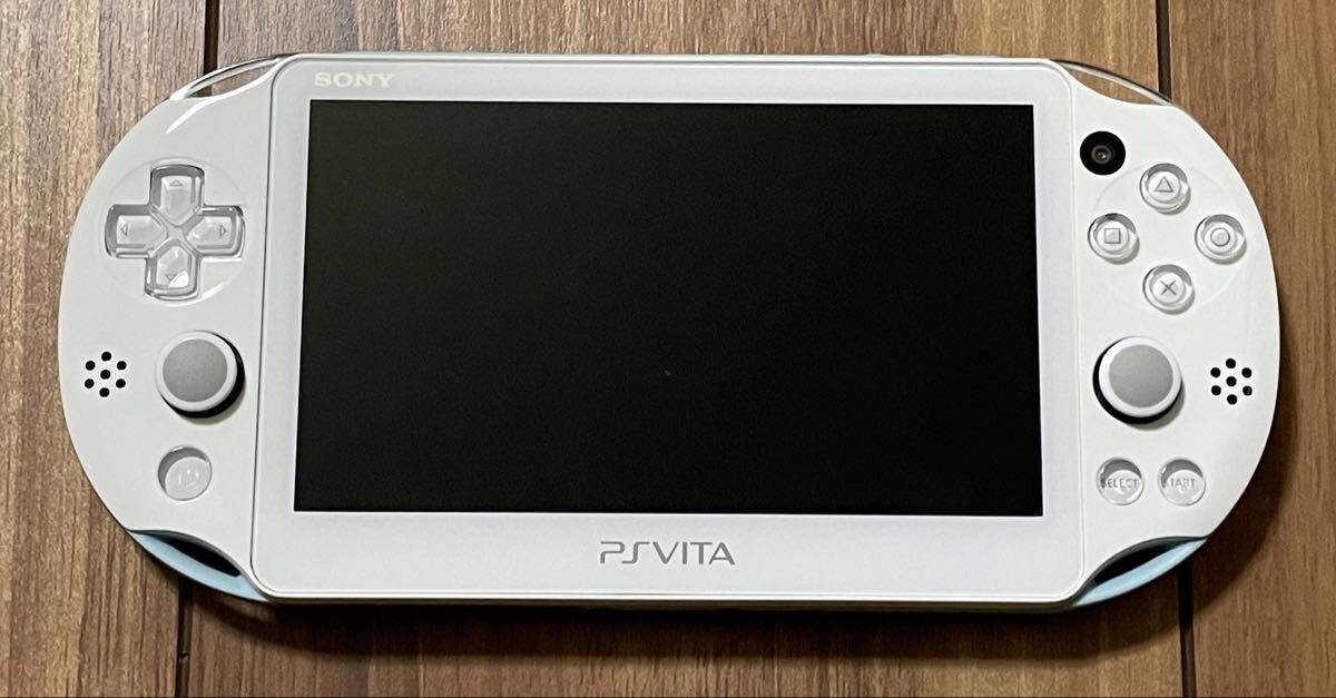 【動作確認済】 PlayStation Vita Wi-Fiモデル ライトブルー/ホワイト PCH-2000ZA14 / アナログスティック難有り拍卖
