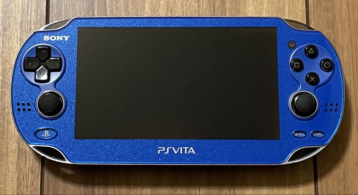 【動作確認済】 PlayStation Vita 3G/Wi-Fiモデル サファイア・ブルー PCH-1100 AB04 / アナログスティック難有り拍卖