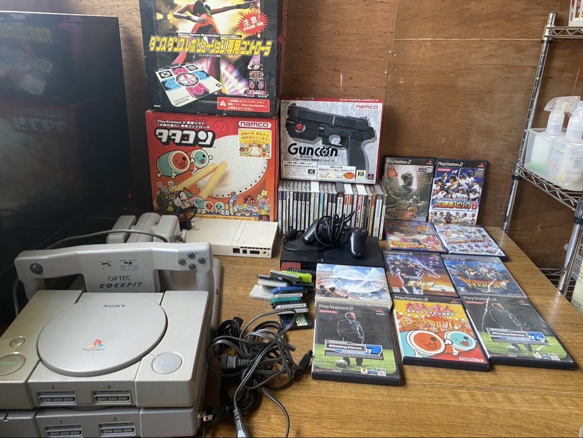 SONY プレステ2 プレステーション 本体 カセット コントローラー 太鼓の達人 ダンスダンスレボリューション 動作検品未確認拍卖