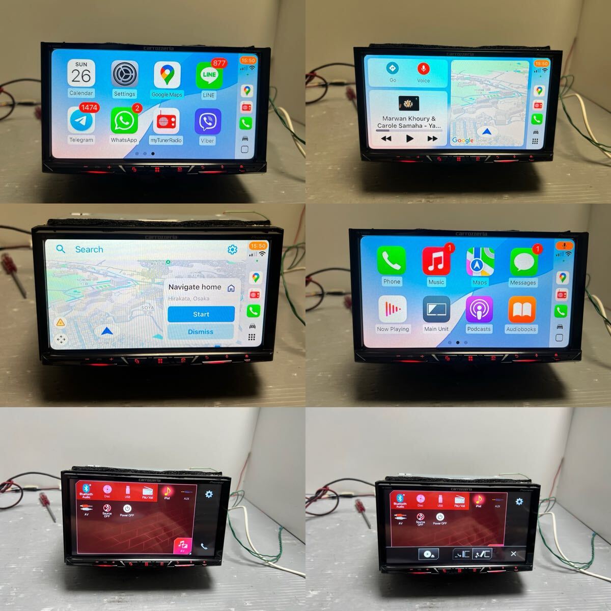 AppleCarPlay carrozzeria FH-9300DVS USB AUX CD DVD プレーヤー Bluetooth中古品です。 拍卖