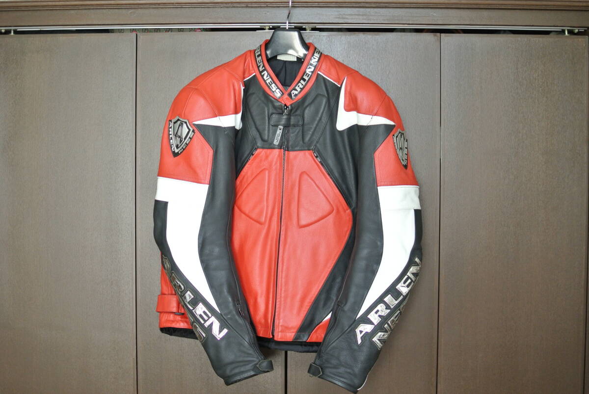 ARLEN NESS アレンネス製 本革ジャケット 肩/肘//腰パッド付き XLLサイズ 身長175-180cm位 キズ破れなし 良品美品 AGUSTA DUCATI bimota 拍卖
