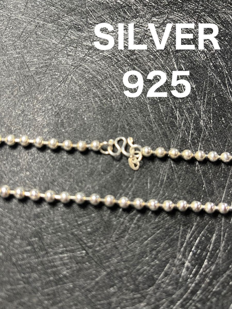 YQきじごs シルバー925ボールチェーンSILVERスターリングシルバー45センチ4ミリgご拍卖