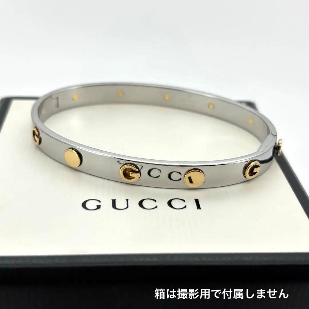 激レア GUCCI INOX バングル ブレスレット シルバー ゴールド拍卖
