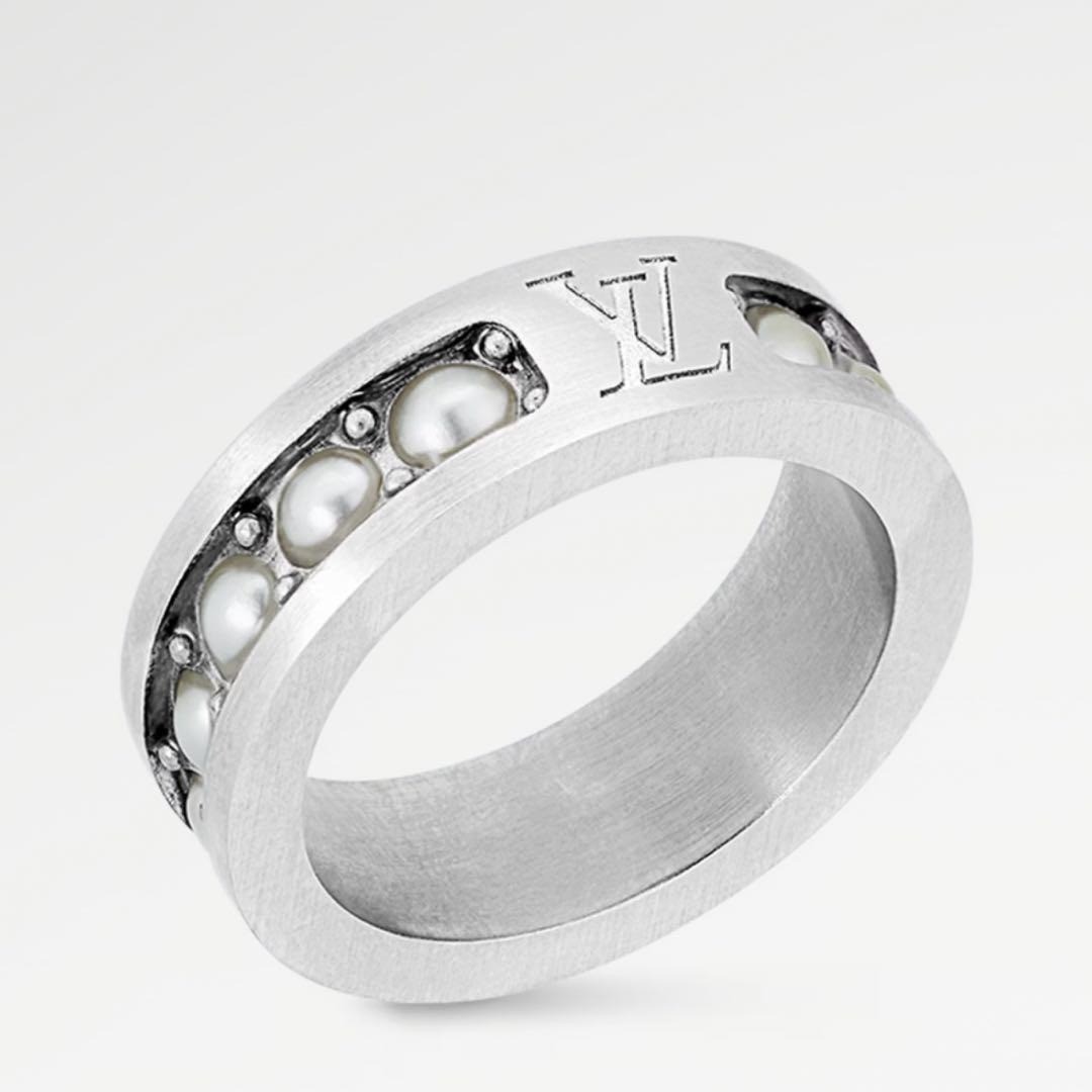 希少 ルイヴィトン パール 装飾リング シルバー拍卖