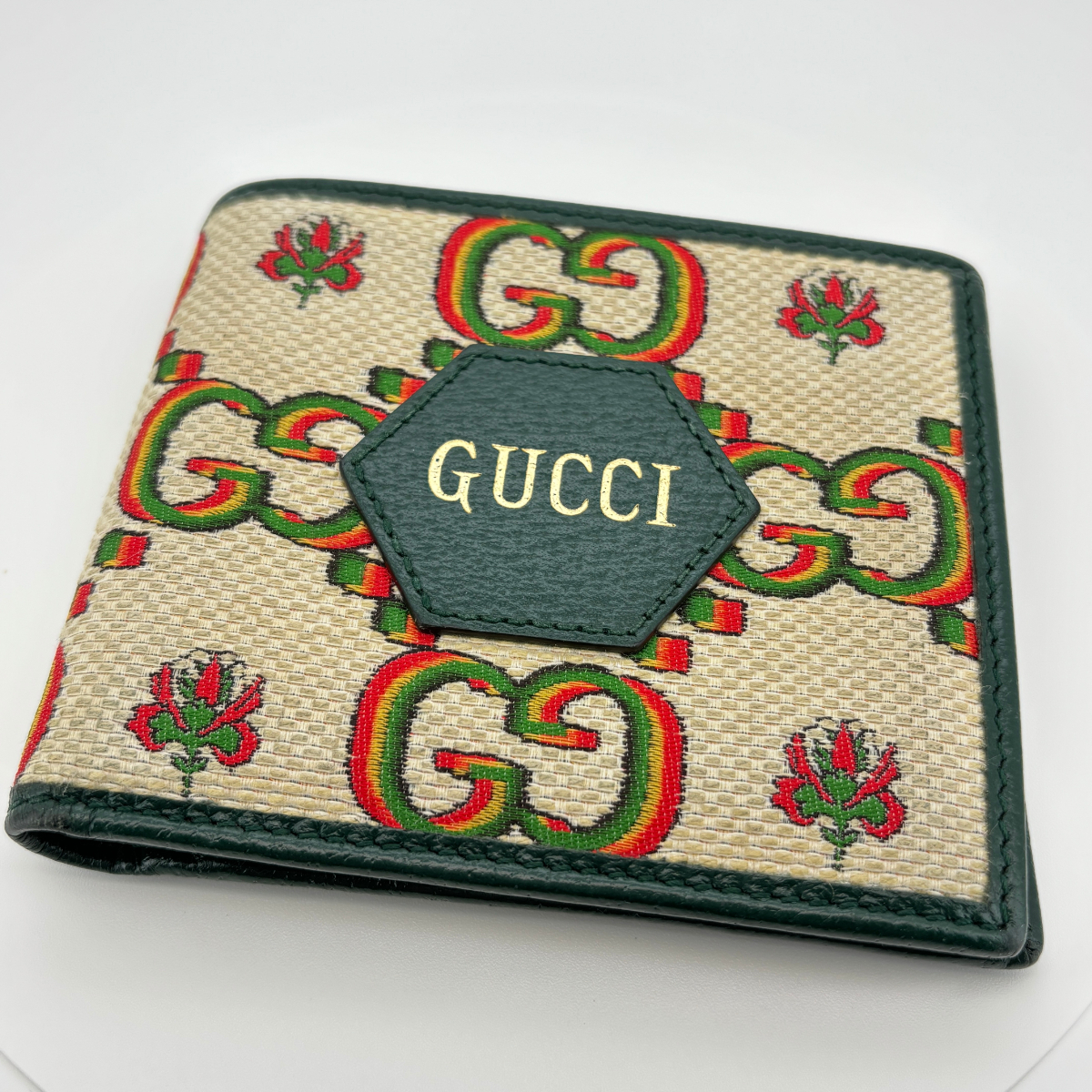 Gucci100 100周年記念モデル GGフラワー ジャガード 二つ折り財布拍卖